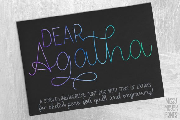 Dear Agatha: The Single-Line Font Duo for Modern Makers