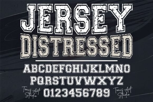 Jersey Distressed: A Gritty Typeface for Athletic Brands