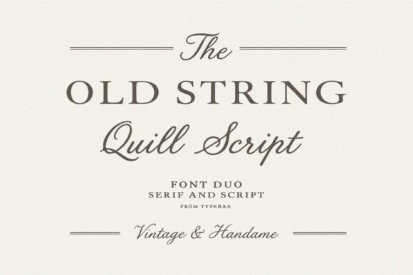Old String: Where Vintage Elegance Meets Handwritten Grace