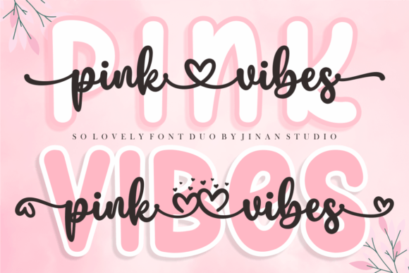 Pink Vibes Duo: A Stylish Script and Sans Serif Font