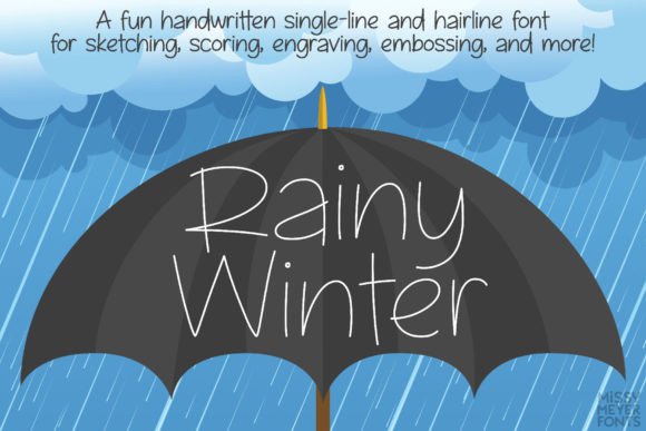 Rainy Winter (single Line): A Font That Feels Like a Cozy Day Indoors